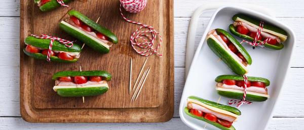 Recipe: Ham, Cheese & Solanato® Qukes® sandwiches